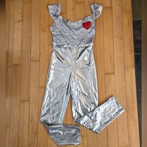 Women’s Tin Man Sexy Halloween Costume Cosplay Silver Sequined Wizard Of Oz  XL